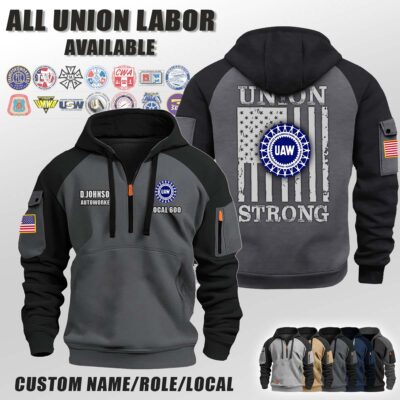 Custom Union Labor V2 Halfzip Hoodie 3 1