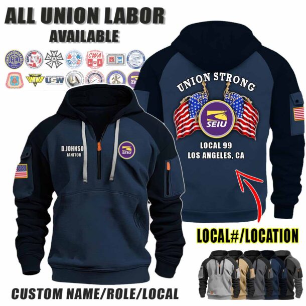 Custom Union Labor V2 Halfzip Hoodie 4 3