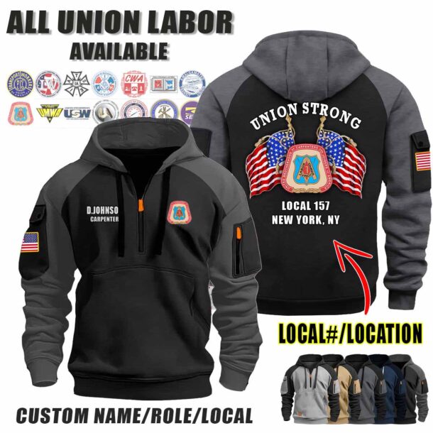 Custom Union Labor V2 Halfzip Hoodie 5 1