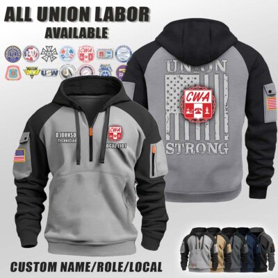 Custom Union Labor V2 Halfzip Hoodie 5