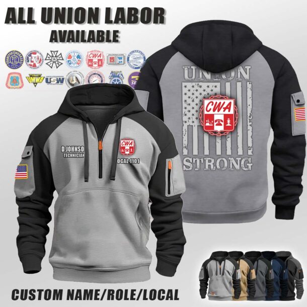 Custom Union Labor V2 Halfzip Hoodie 5