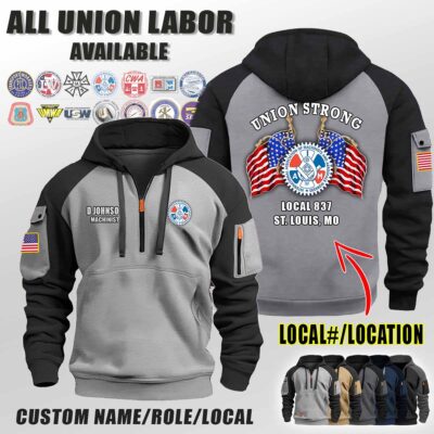 Custom Union Labor V2 Halfzip Hoodie 6 1