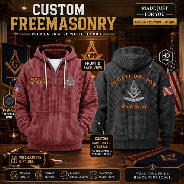 Freemason Waffle Hoodie 10