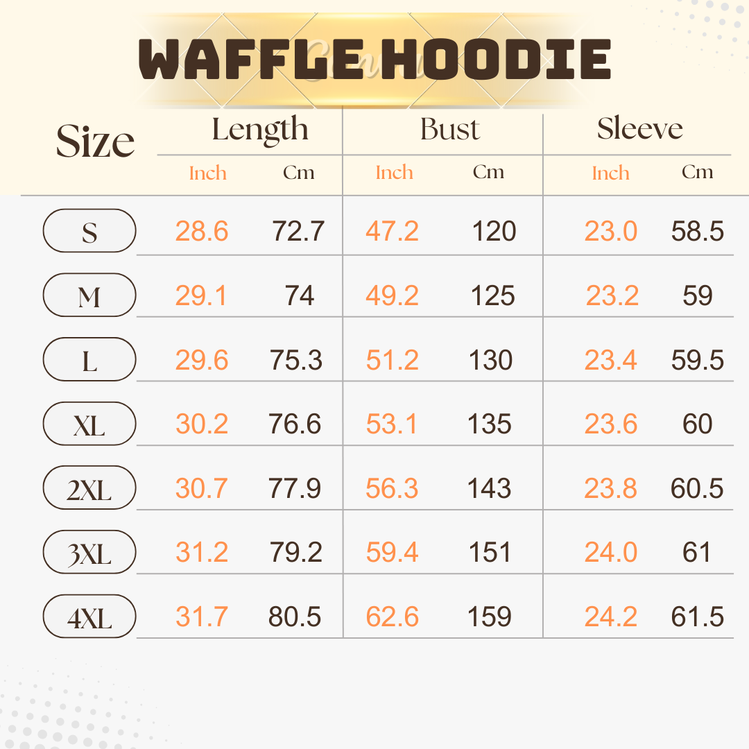 Web Sizechart Waffle Hoodie