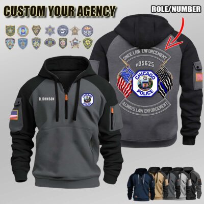 V1 Dual Flag Halfzip Hoodie 3 1