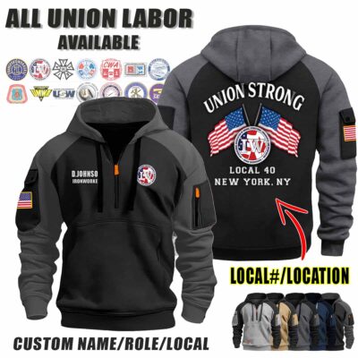 Custom Union Labor V2 Halfzip Hoodie 7