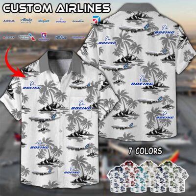Boeing  Boeing 747 Linen Button Up Shirt 2