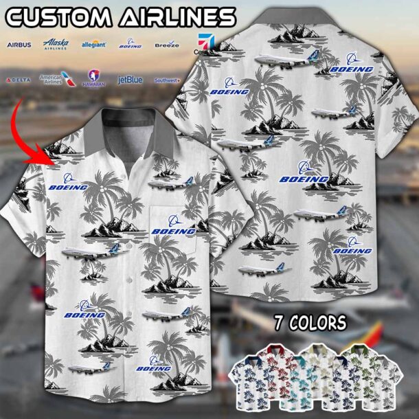 Boeing  Boeing 747 Linen Button Up Shirt 2