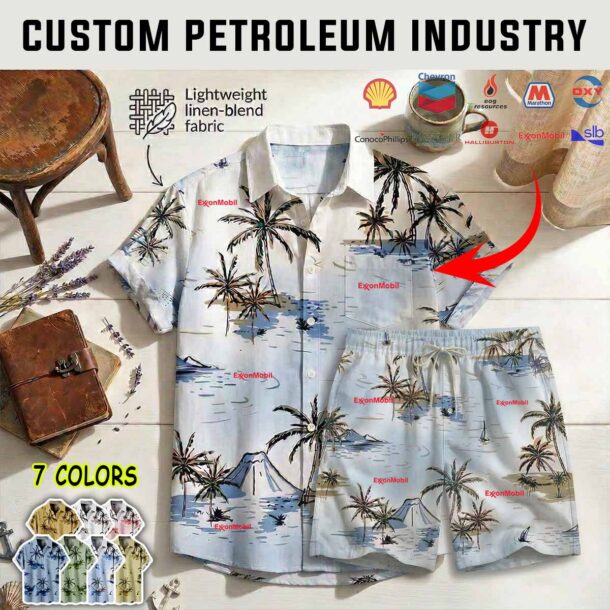 ExxonMobil Shirt Shorts Linen 4