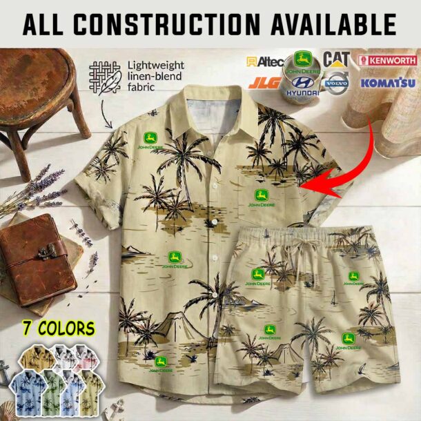 John Deere Shirt Shorts Linen 3