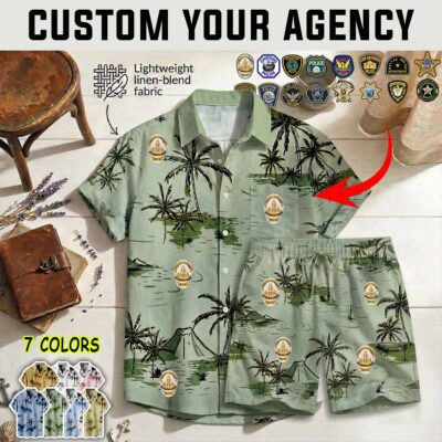 Los Angeles Police Department CA Shirt Shorts Linen