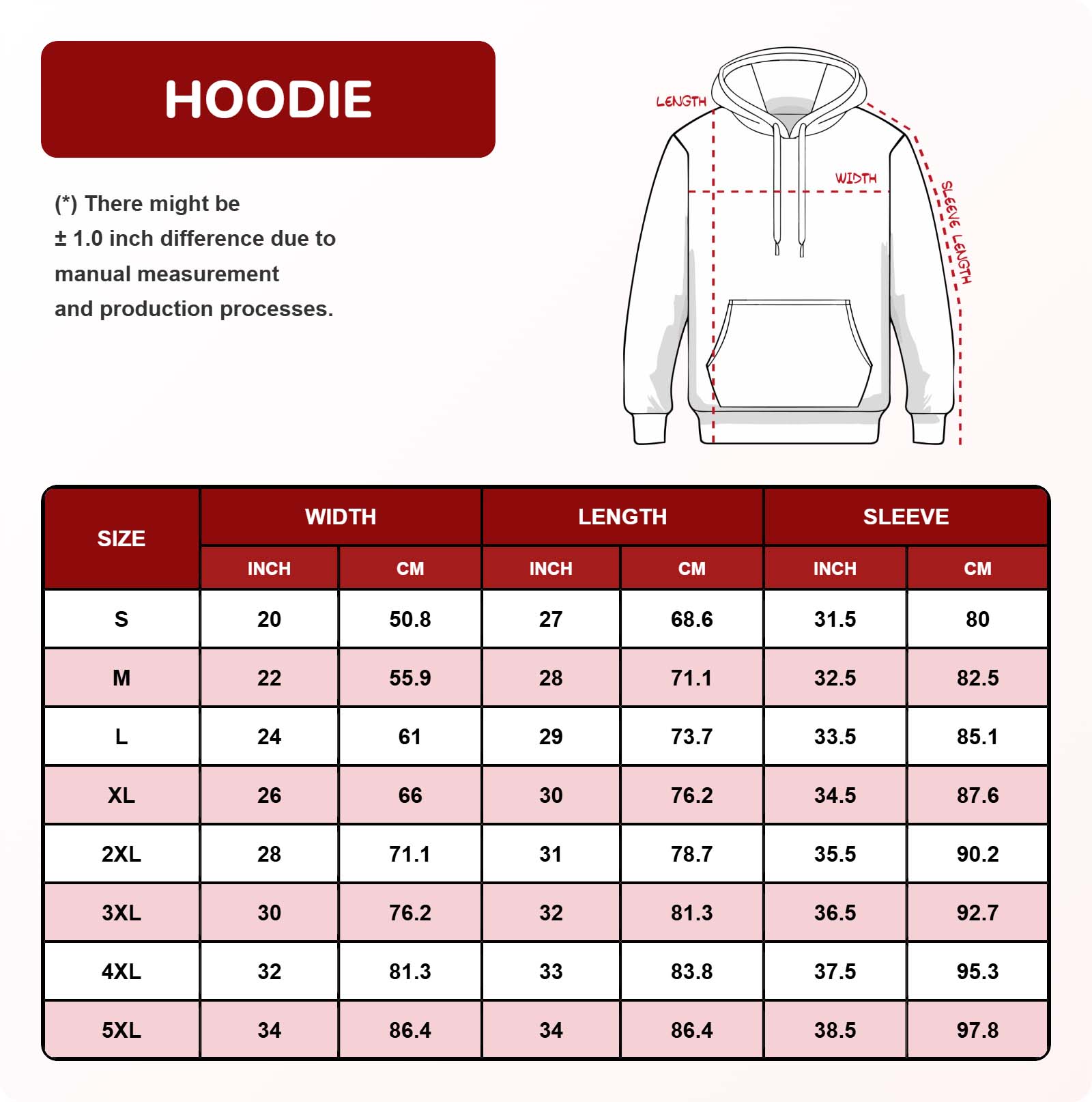 Hoodie Size