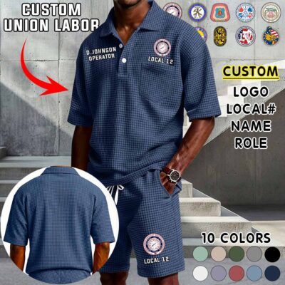 Waffle Button Polo 1