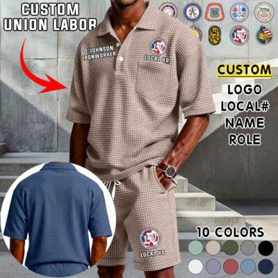Waffle Button Polo 3