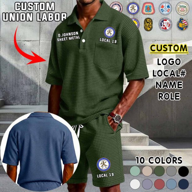 Waffle Button Polo 4