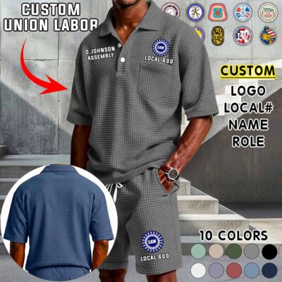 Waffle Button Polo 5
