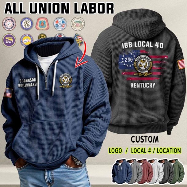 Waffle Hoodie 250 Flag 8