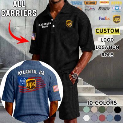 Waffle Button Polo 1 1