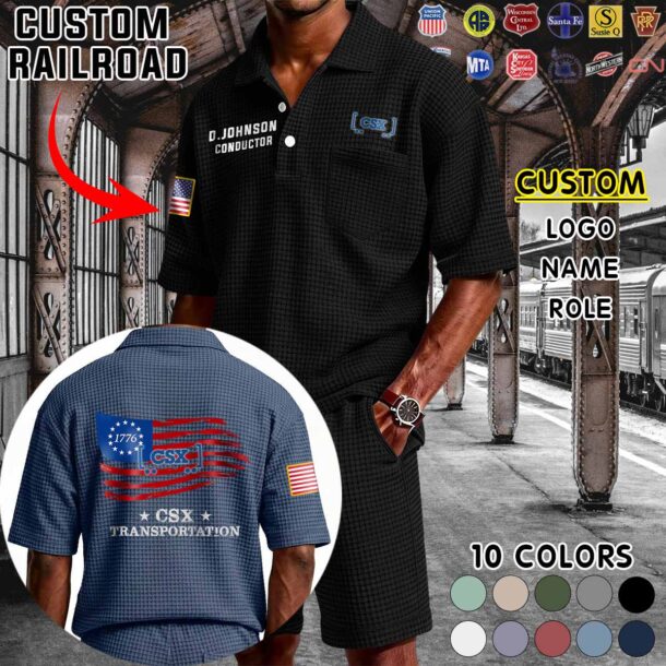 Waffle Button Polo 1 2