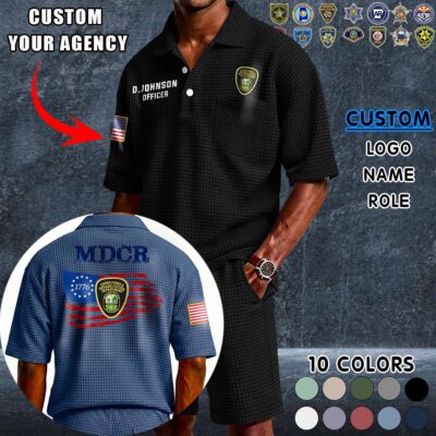 Waffle Button Polo 1 3