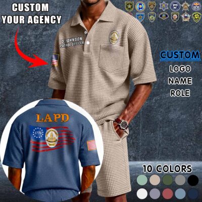 Waffle Button Polo 11
