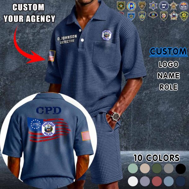 Waffle Button Polo 2 3