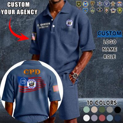 Waffle Button Polo 2 5