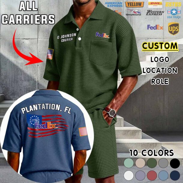 Waffle Button Polo 3 2