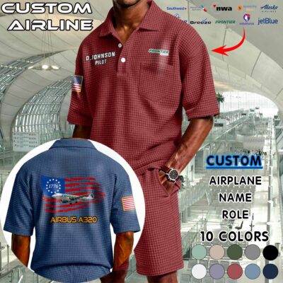 Waffle Button Polo 3 5