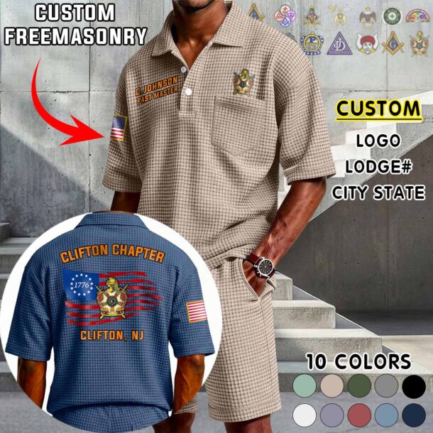 Waffle Button Polo 3