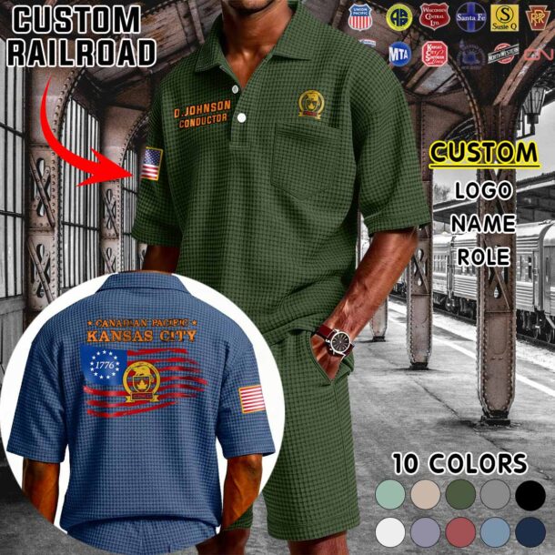 Waffle Button Polo 3 8