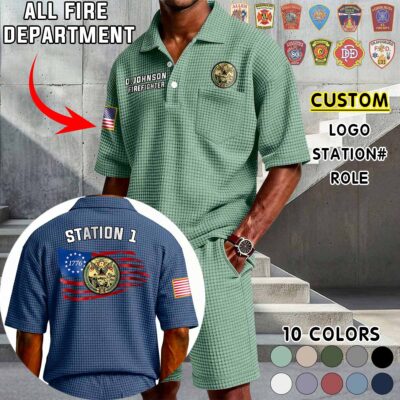 Waffle Button Polo 4 1