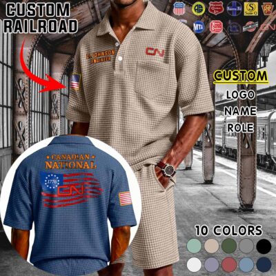Waffle Button Polo 4 7