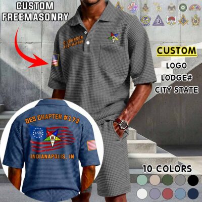 Waffle Button Polo 5