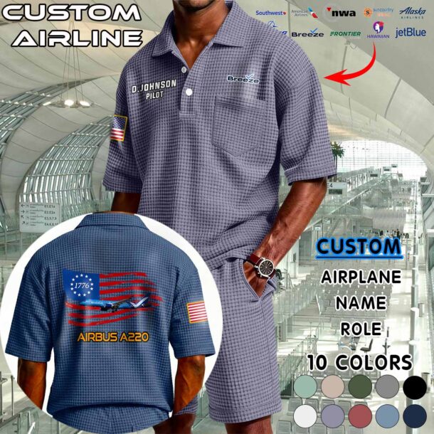 Waffle Button Polo 5 5