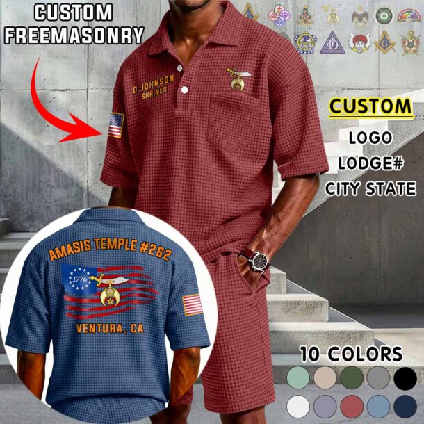 Waffle Button Polo 6