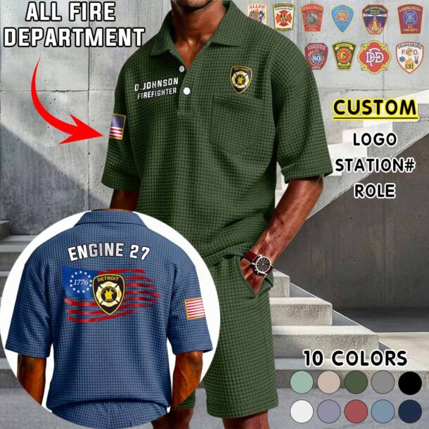 Waffle Button Polo 7 1