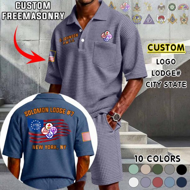 Waffle Button Polo 7