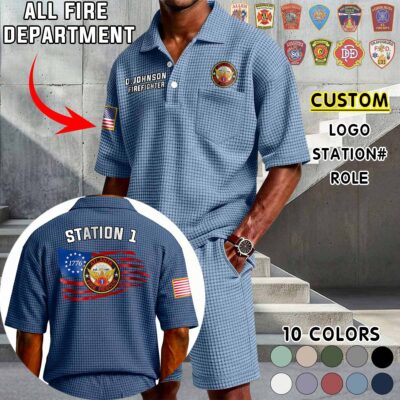 Waffle Button Polo 8
