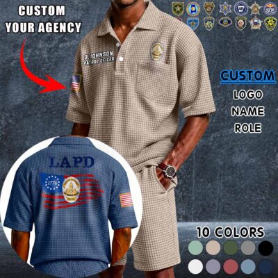Waffle Button Polo 9