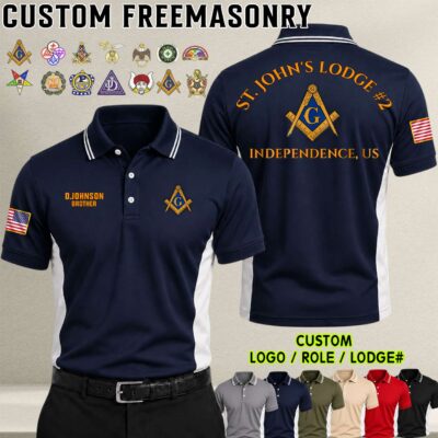 Custom US Freemasonry_Ver 2-2 Polo Shirt